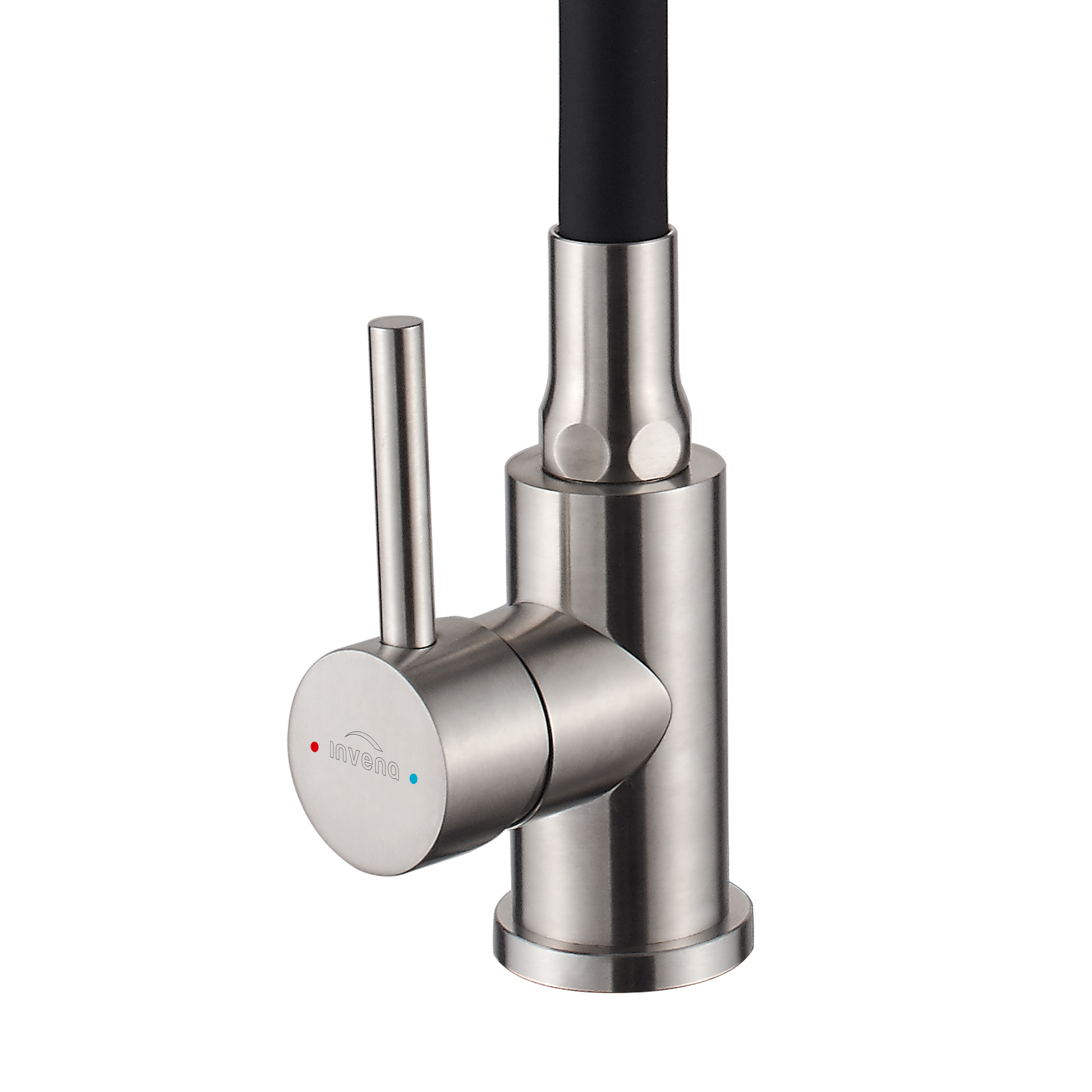 Bateria zlewozmywakowa z elastyczną wylewką Silva, inox/czarna.