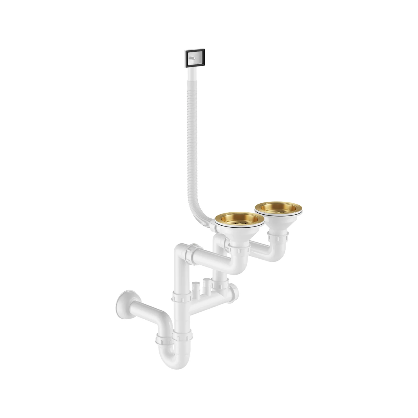 Gold Double-bowl Steel Sink 78x45cm from Velazo.